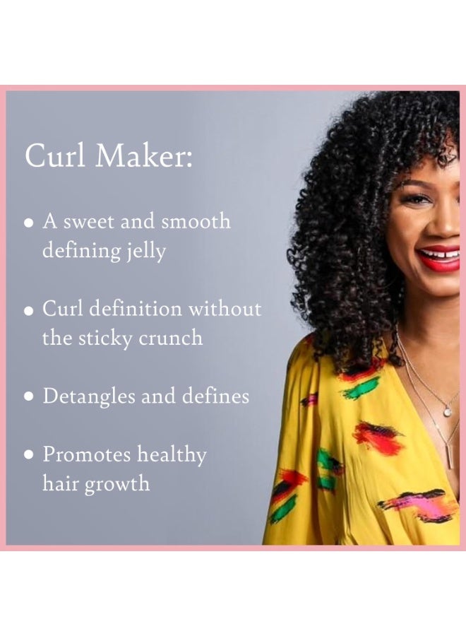 Camille Rose Curl Maker Jelly, crafted to nourish and define curls. Natural, clean formula. For coily, curly, wavy hair - Image 4